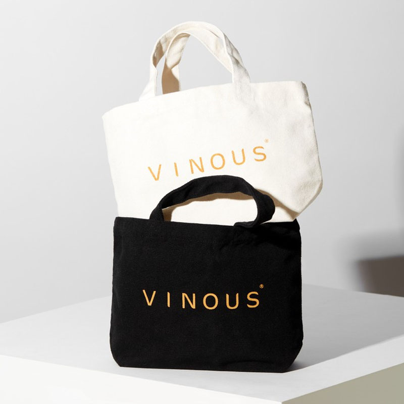 VINOUS不織布提袋(黑/米白) 